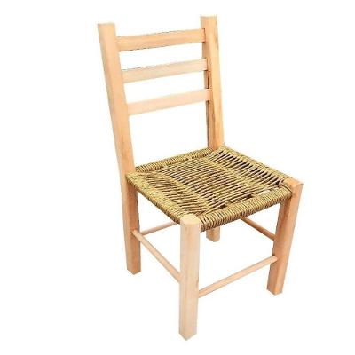 Kit 4 Cadeiras Com Assento De Palha Sem Pintura De Madeira Maciça Bela Móveis