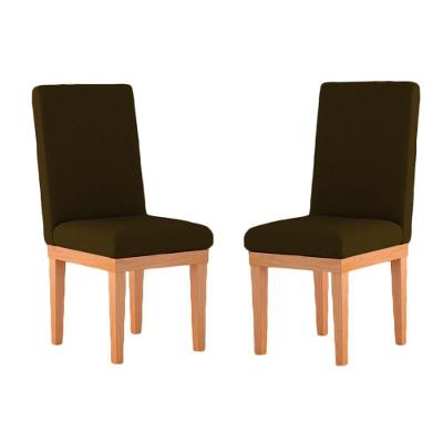 Kit 2 Cadeiras Estofadas Para Mesa De Jantar marrom