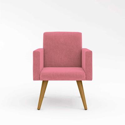 Cadeira Decorativa Para Quarto – Balaqui Decor Cor:rosa