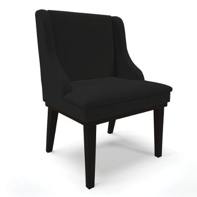 Cadeira De Jantar Liz Base Madeira Preto A79 Preto