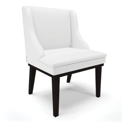 Cadeira De Jantar Liz Corino Base Fixa Madeira Preto Branco