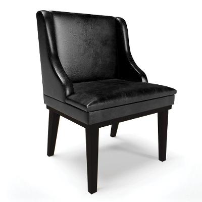 Cadeira De Jantar Base Fixa Madeira Preto Cor Preto