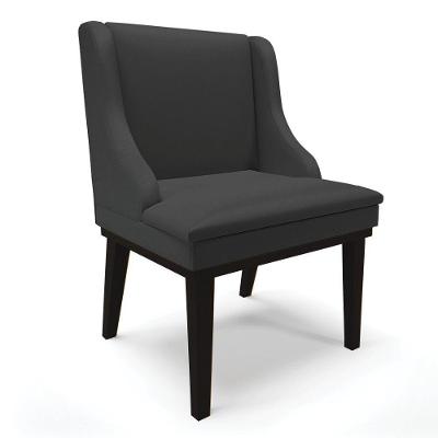 Cadeira De Jantar Liz Corino Base Fixa Madeira Preto Preto