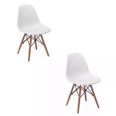 Kit 02 Cadeira Charles Eames Eiffel - Branco Branco