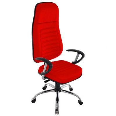 Cadeira Presidente Com Espaldar Alto Linha Blenda Vermelho.