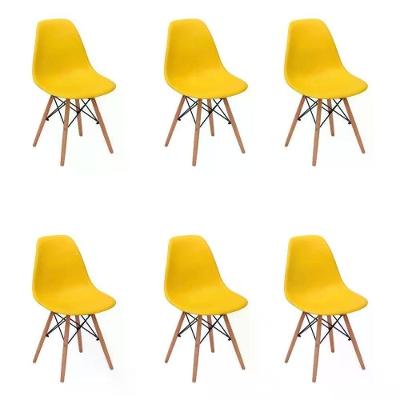 Kit 06 Cadeira Charles Eames Eiffel - Amarelo Amarelo