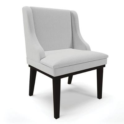 Cadeira De Jantar Liz Base Madeira Preto A05 Cinza