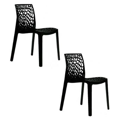 Conjunto 2 Cadeiras Gruvyer Sala de Jantar Preta