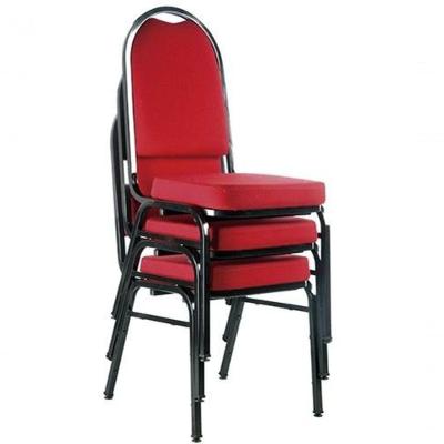 Kit 3 Cadeiras Empilháveis Para Auditórios Hotel Vermelho