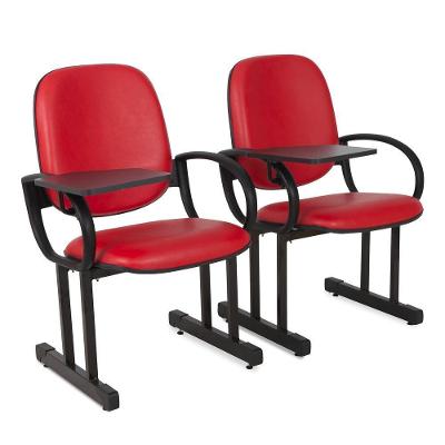 02 Cadeiras Para Audítório Escolas e Faculdades Vermelho