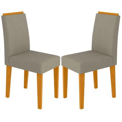 2 Cadeiras Sala De Jantar Amanda Ype Marrom Claro
