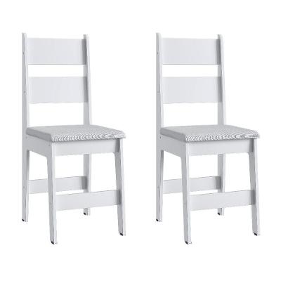 2 Cadeiras Mdf Milano Branco