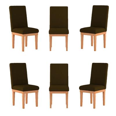 Kit 6 Cadeiras Para Mesa De Jantar marrom