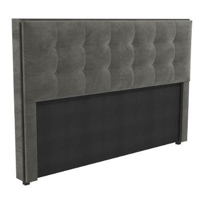 Cabeceira Estofada King 195cm Multimóveis Cr35164 Chumbo Chumbo