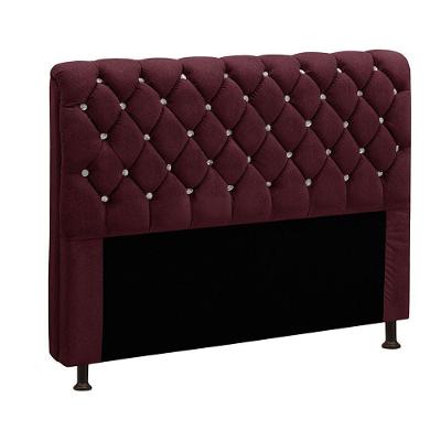 Cabeceira Fernanda 1,40 Para Cama Box Casal - Veludo Vinho