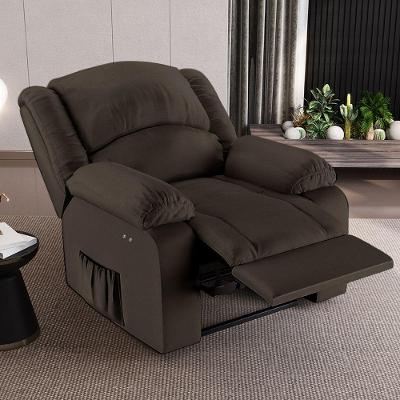 Poltrona Do Papai Reclinável Sala De Cinema Madrid Power Touch Massagem Usb Pu Marrom G23