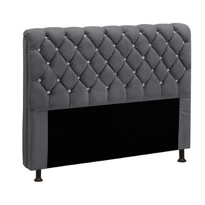 Cabeceira Fernanda 1,40 Para Cama Box Casal - Veludo Chumbo