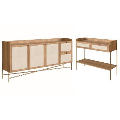 Conjunto Aparador E Buffet Palhinha Oslo Hanover Artesano