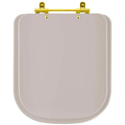 Assento Sanitário Axis Barbante Para Vaso Deca Com Ferragem Dourada