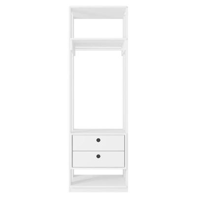 Módulo Guarda Roupa 58cm Com 2 Gavetas Branco Velluto