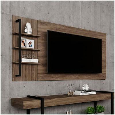 Painel Amazonas para Tv Até 50" Com Prateleiras Madeirado