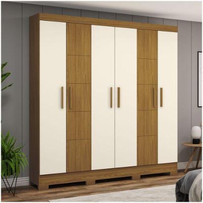 Guarda Roupa Casal 06 Portas 02 Gavetas Malbec Briz Nature Off White