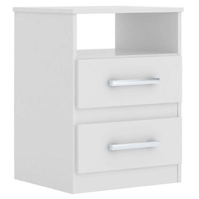 Mesa De Cabeceira Apolo Flex Branco Com Rosa - Azul - Lilás - Moval