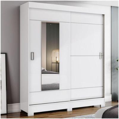Guarda Roupa Casal 02 Portas Deslizantes 02 Gavetas Amsterdã Briz Branco/branco E Rosa Chá Ii