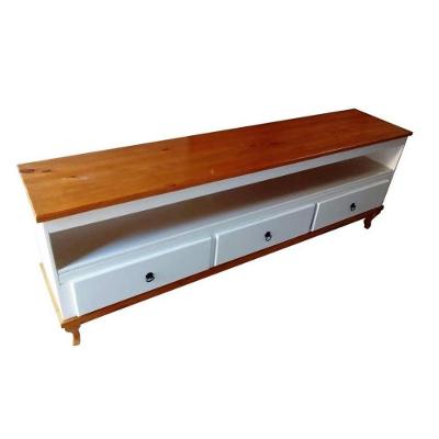 Rack com 3 Gavetas de Madeira Maciça