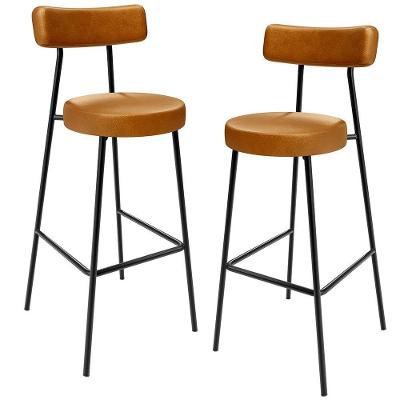 Kit 02 Banquetas Altas Estrutura Em Aço Milão Whisky