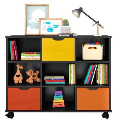Nicho Organizador Com Rodizios 3 Gavetas - Qmovi Preto/Colorido