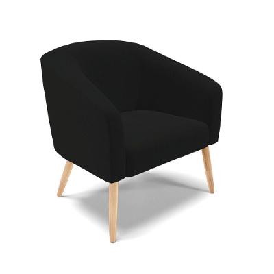 Poltrona Stella Linho Pés Palito Natural - D'rossi Cor A79 Preto