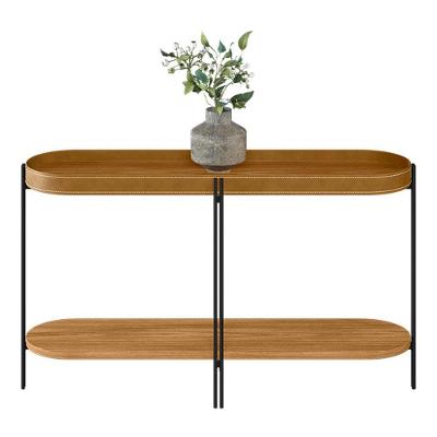 Buffet Aparador Isi Nature Fosco E Couro Caramelo 139x79 Cm L04 - D'rossi