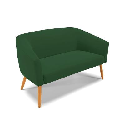 Namoradeira Veludo Pés Palito Castanho Cor Verde