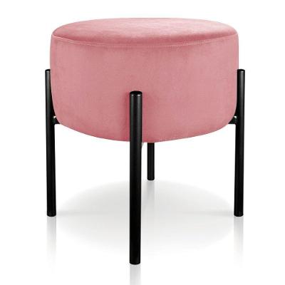 Puff Iron Suede Rose Base Palito D´rossi
