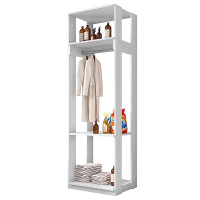 Módulo Guarda Roupa Closet 58cm Com Prateleiras Titan Branco