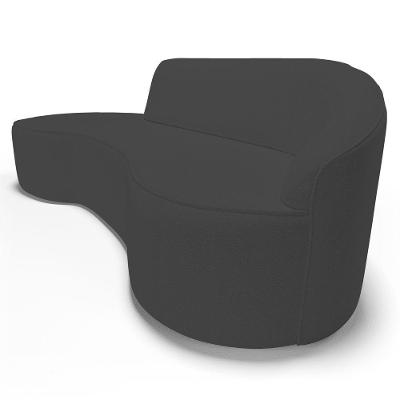 Sofá Living 4 Lugares 280cm Braço Direito Mozart D06 Sintético Cinza - Mpozenato