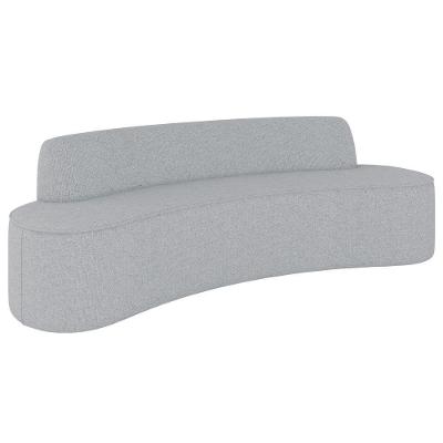 Sofá 5 Lugares Para Sala De Estar Living 300cm Koane D06 Linho Cinza Claro - Mpozenato