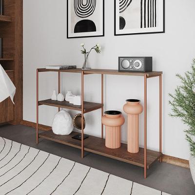 Aparador Industrial Artesania Cobre E Imbuia 120cm - Cor: Preto