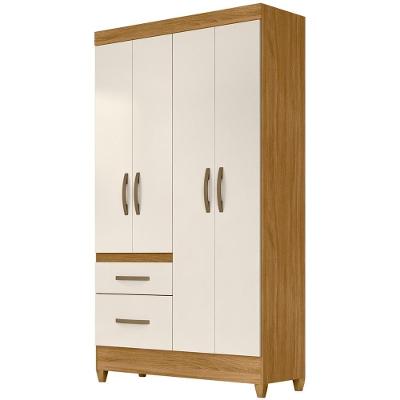 Guarda Roupa Solteiro 4 Portas 8520 Freijo Off White Moval Freijo Off White
