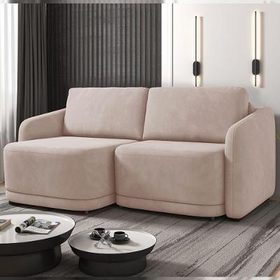 Sofá Cama Modulado Retrátil E Reclinável Decorativo Varsóvia 176cm Veludo Rosê G33 - Gran Belo