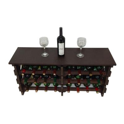 Adega Vinho Madeira 24 Garrafas Tipo Mesa Imbuia C08
