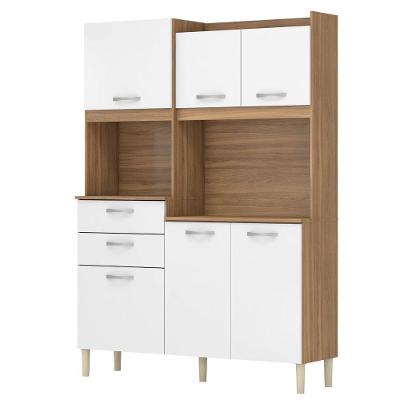 Cozinha Compacta Harmonia 6 Portas 2 Gavetas Amêndola Branco