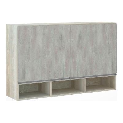 Armário 120cm 2 Portas C/Nicho Lis Legno Crema C/Concret