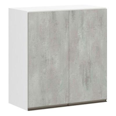Armário Perola 70cm 2 Portas Branco Polar C/Concreto