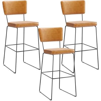 Kit 3 Banquetas Altas Base Em Aço Fixa Whisky