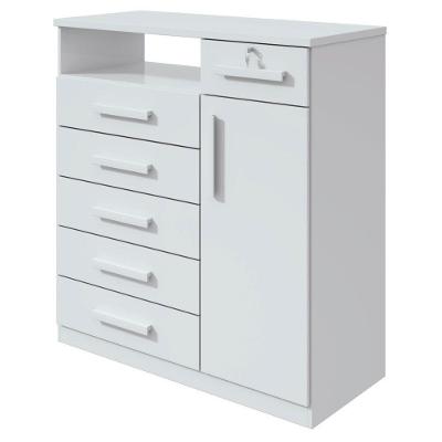 Cômoda Da Vinci 6 Gavetas E 1 Porta Lopas Branco