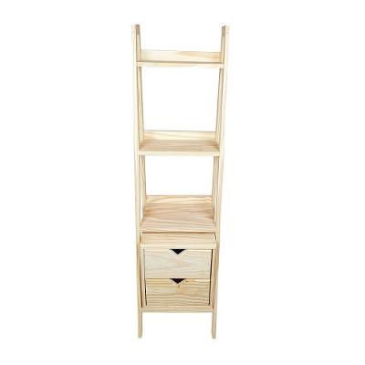 Conjunto Estante Vitória Com Nicho Gaveteiro Cor Natural