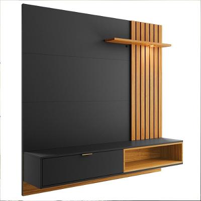 Painel Para Tv Até 65" 180cm Preto Fosco/Milano