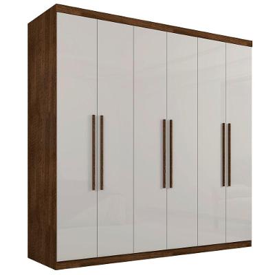 Roupeiro Singapura Casal Seis Portas Malbec Off White